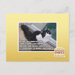 Plz aan open deur briefkaart