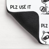 plz gebruik het - grappige racoon sarcastisch muismat (Hoek)