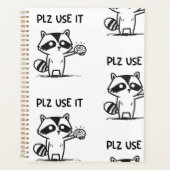 plz gebruik het - grappige racoon sarcastisch planner (Voorkant)