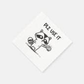 plz gebruik het - grappige racoon sarcastisch servet (Hoek)