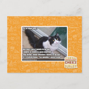 Plz om de deur te openen briefkaart