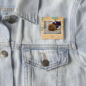 Plz remoov onze hand vierkante button 5,1 cm (In situ)