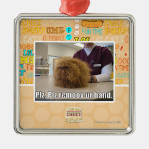 Plz remoov ur hand metalen ornament