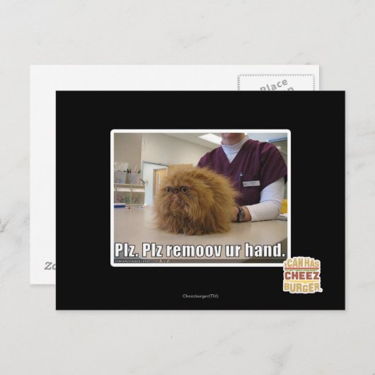 Plz verwijder onze hand briefkaart (Voorkant / Achterkant)