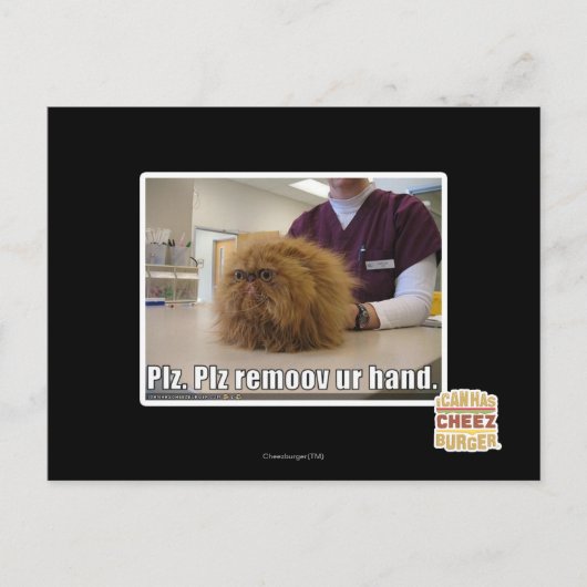 Plz verwijder onze hand briefkaart (Voorkant)