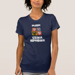 Plzen, Ceska Republika met wapenschild T-shirt