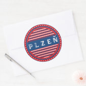 Plzen City Pride Embleem – Tsjechische Identiteit Ronde Sticker (Envelop)