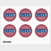 Plzen City Pride Embleem – Tsjechische Identiteit Ronde Sticker (Vel)