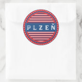 Plzen City Pride Embleem – Tsjechische Identiteit Ronde Sticker (Tas)