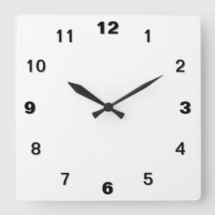 PM Clock - Eenvoudig Vierkante Klok