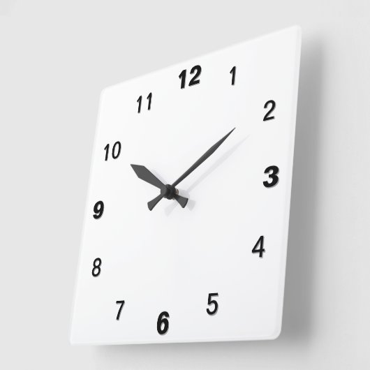 PM Clock - Eenvoudig Vierkante Klok (Hoek)