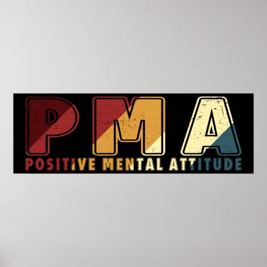 PMA-positieve mentale houding Motivatie mindset Poster (Voorkant)