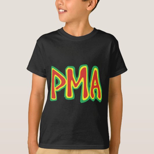 PMA - Positive Mental Attitude klassieke hardcore  T-shirt (Voorkant)