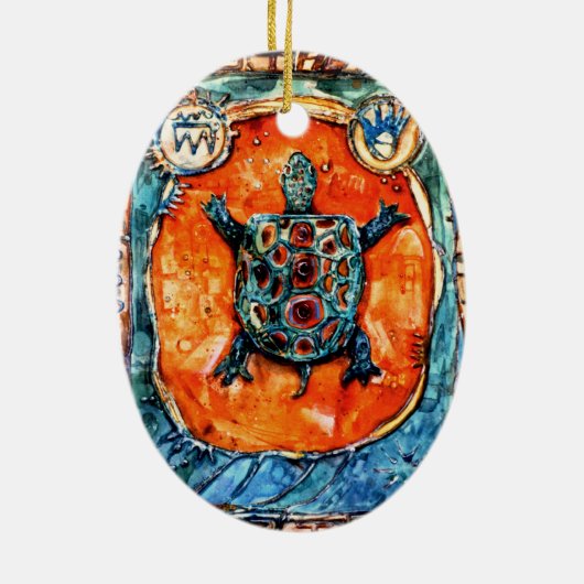 PMACarlson Brother Turtle Ornament (Achterkant)