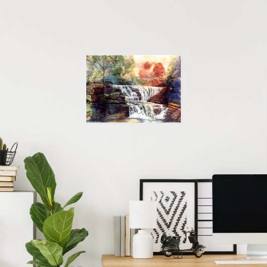 PMACarlson Buttermilk Herfsten, Sunset Poster (Thuiskantoor)