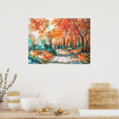 PMACarlson Country Road, Bucks County, Pa Poster (Keuken)