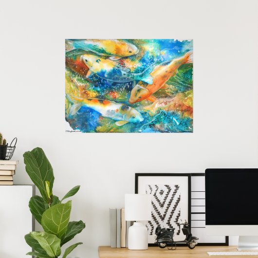 PMACarlson December Koi II Poster (Thuiskantoor)