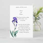 PMACarlson Elegant Iris Wedding Uitnodiging (Staand voorkant)