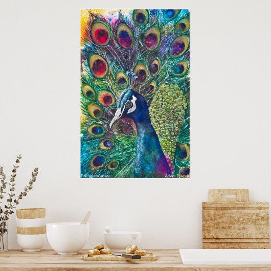 PMACarlson Golden Peacock Poster (Keuken)