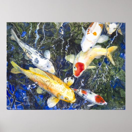 PMACarlson Koi, Deep Blue Poster (Voorkant)