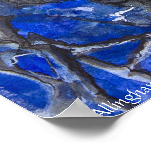 PMACarlson Koi, Deep Blue Poster (Hoek)