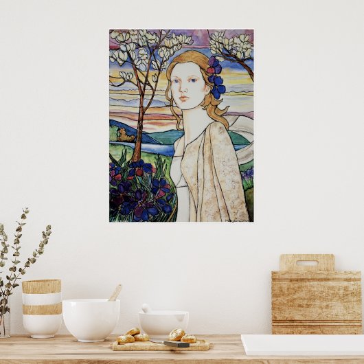 PMACarlson Lady in het Poster van Lace (Keuken)