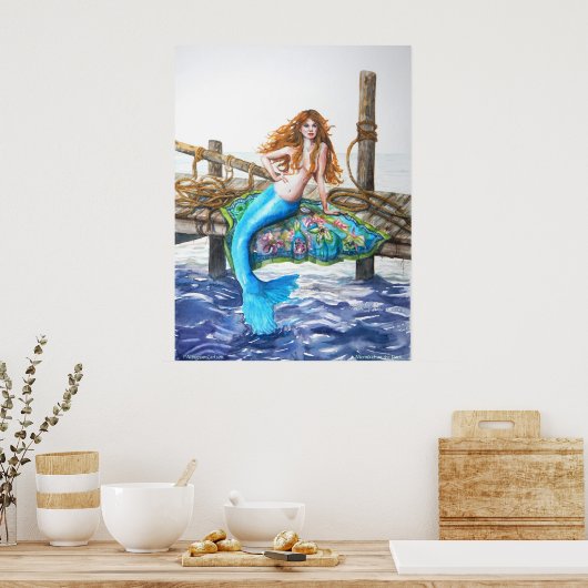 PMACarlson Mermaid op het Poster van het Dok (Keuken)