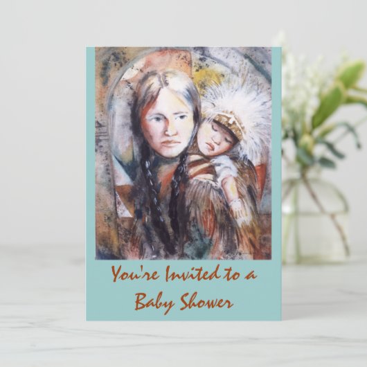 PMACarlson Papoose Baby shower Uitnodiging (Staand voorkant)