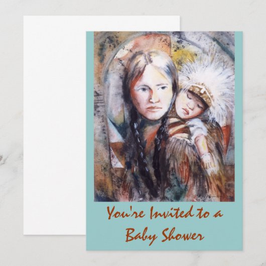 PMACarlson Papoose Baby shower Uitnodiging (Voorkant / Achterkant)
