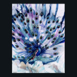 PMACarlson Peacock I Poster<br><div class="desc">Een getextureerde grond verstrekt een vertoningshoesje voor deze trotse en flitsende pauw. Poster.</div>