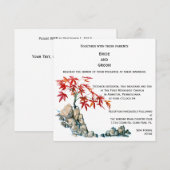 PMACarlson Red Maple Bonsai Wedding Invitation Kaart (Voorkant / Achterkant)
