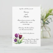 PMACarlson Tulips Wedding Uitnodiging (Staand voorkant)