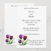 PMACarlson Tulips Wedding Uitnodiging (Voorkant / Achterkant)