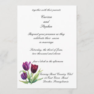 PMACarlson Tulips Wedding Uitnodiging