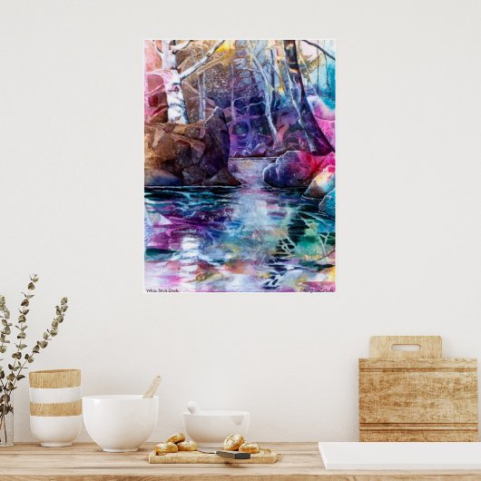 PMACarlson White Birch Creek Poster (Keuken)