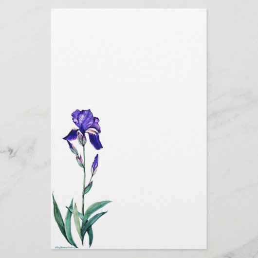 PMACarlsonElegant Iris Staionary Briefpapier (Voorkant)