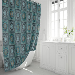 Pmandala van de gyrascoop van de Perzische gyraat Douchegordijn