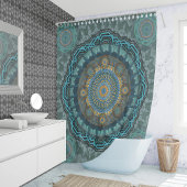 Pmandala van de gyrascoop van de Perzische gyraat Douchegordijn