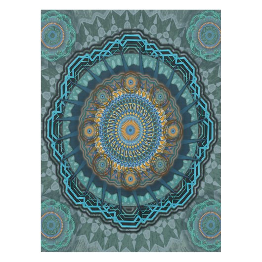 Pmandala van de gyrascoop van de Perzische gyraat Tafelkleed (Voorkant)