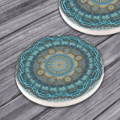 Pmandala van de gyrascoop van de Perzische gyraat Zandsteen Onderzetter