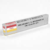 PMC DESK NAMEPLATE w/PMC Flag (BLK-TEKST) Naambordje