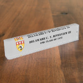 PMC DESK NAMEPLATE w/PMC Seal (BLK-TEKST) Naambordje (Zijkant)