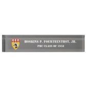 PMC DESK NAMEPLATE w/PMC Seal (WHT-TEKST) Naambordje (Voorkant)