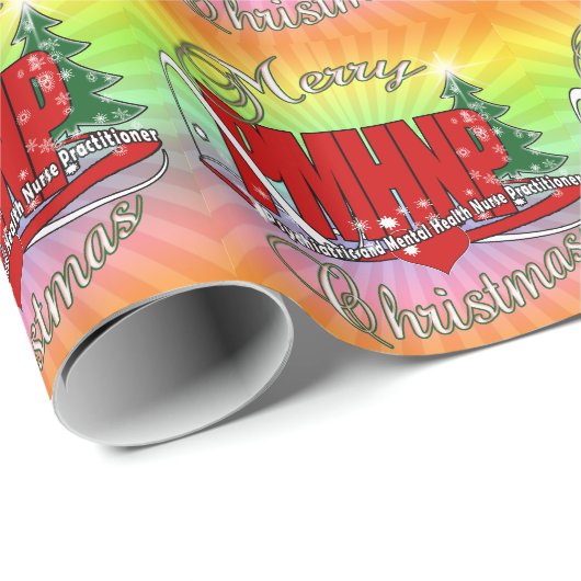 PMHNP CHRISTMAS Psychiatrische geestelijke gezondh Cadeaupapier (Rol Hoek)
