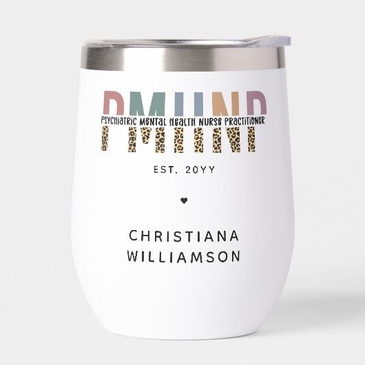 PMHNP Luipaard Print Psychiatrische Geestelijke Ge (Links)