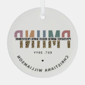 PMHNP Luipaard Print Psychiatrische Geestelijke Ge Glas Ornament (Achterkant)