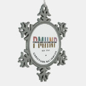 PMHNP Luipaard Print Psychiatrische Geestelijke Ge Tin Sneeuwvlok Ornament (Links)