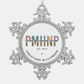 PMHNP Luipaard Print Psychiatrische Geestelijke Ge Tin Sneeuwvlok Ornament (Voorkant)