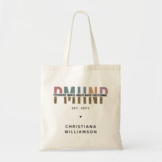 PMHNP Luipaard Print Psychiatrische Geestelijke Ge Tote Bag (Voorkant)