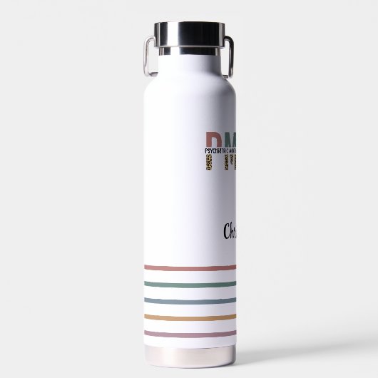 PMHNP Luipaard Print Psychiatrische Geestelijke Ge Waterfles (Voorkant)